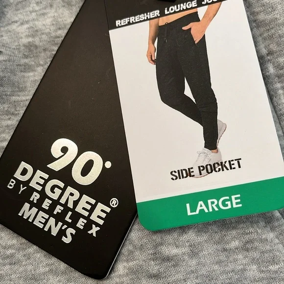 90 Degree Men's Heather Grey Jogger Pants with Gray Drawstring/NWT/L - Picture 7 of 14